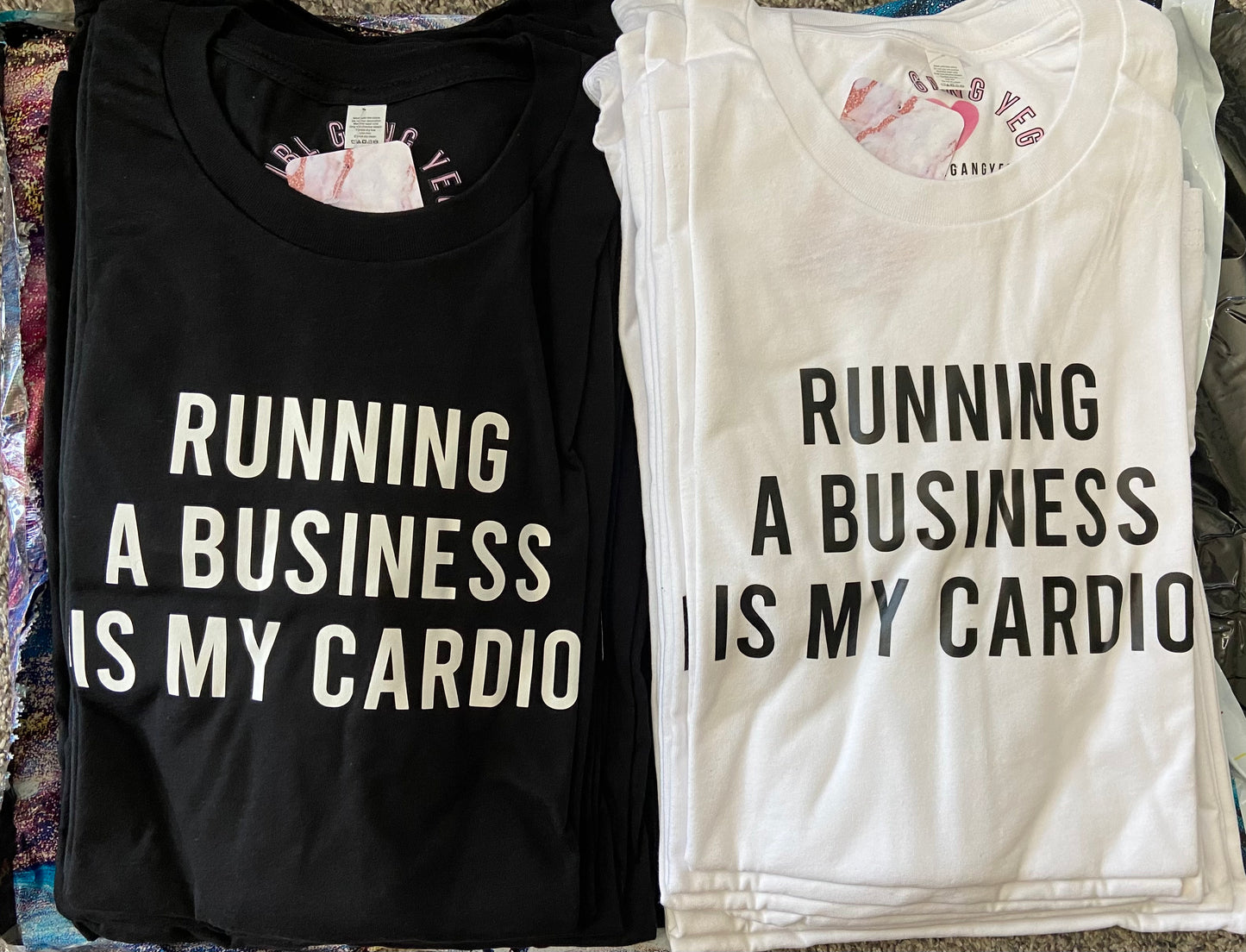 ▫️CLEARANCE: Running a Business is My Cardio T-shirt (1 left!)