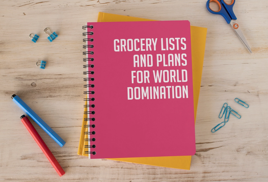 Funny Notebooks (12 Different Phrases - See Photos)
