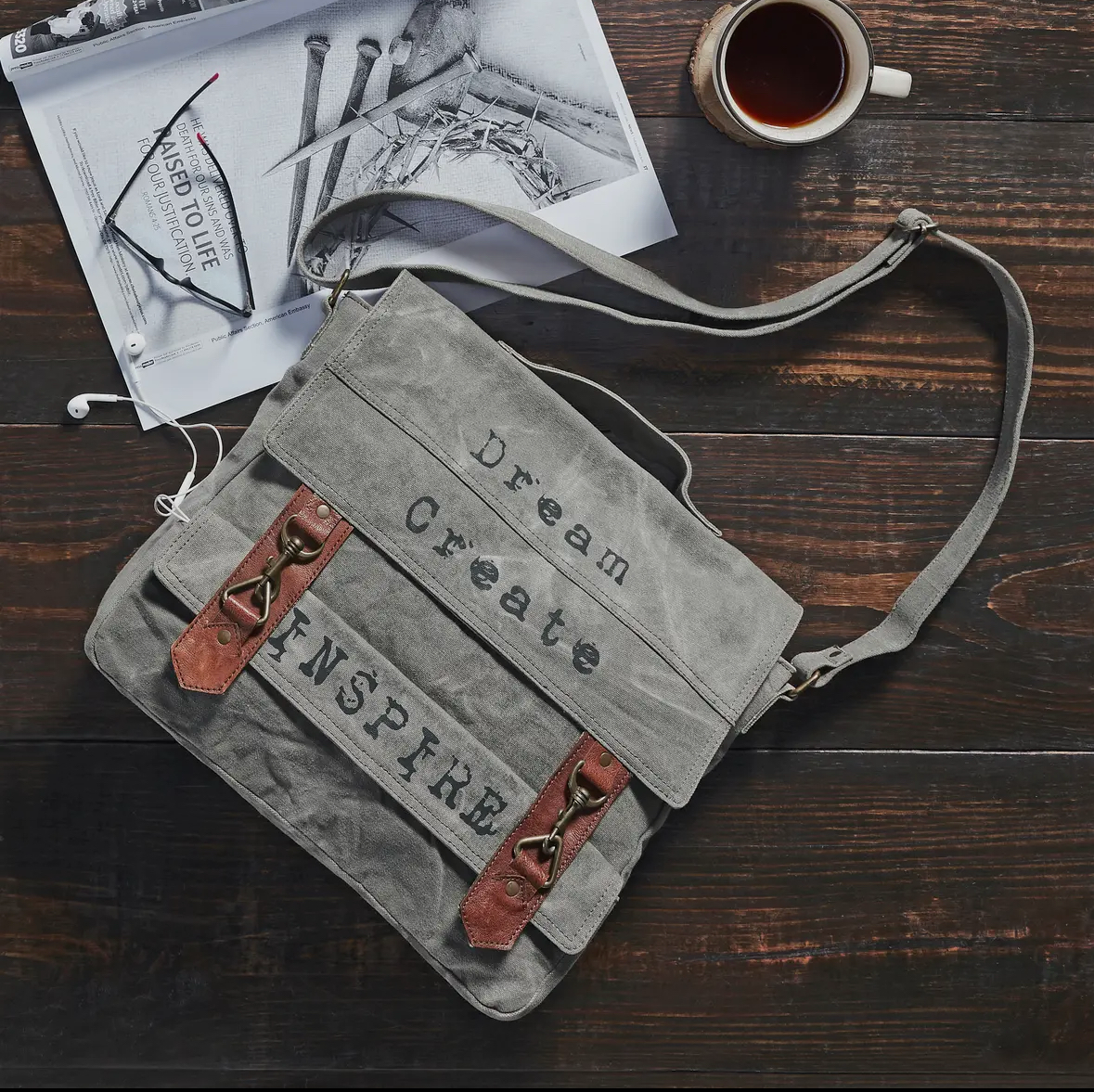 Dream Create Inspire Unisex Messenger Bag