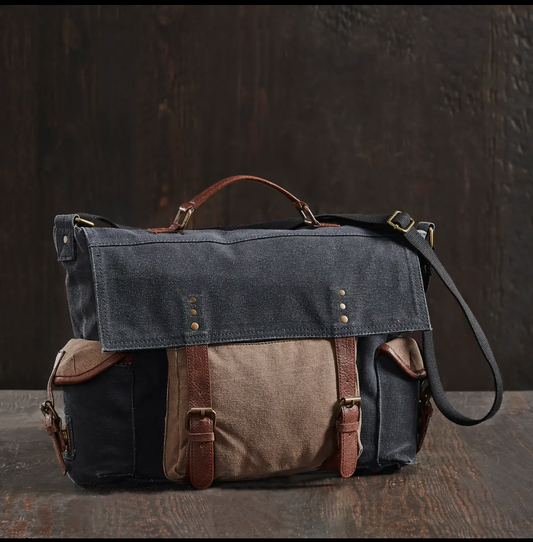 Sebastian Up-Cycled Unisex Messenger Bag