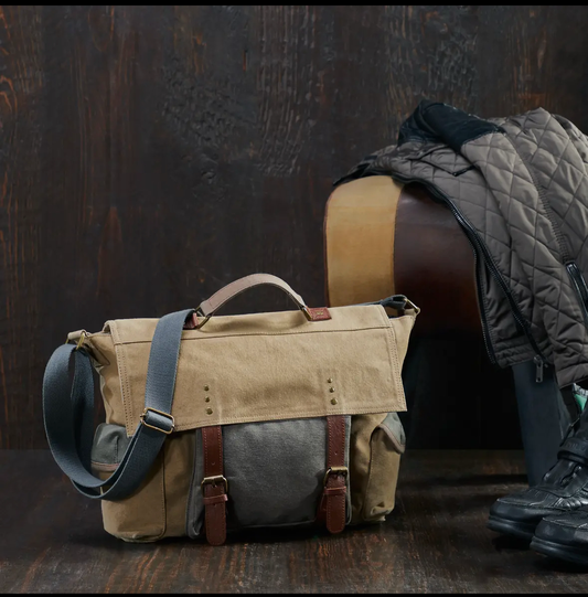 Sebastian Up-Cycled Unisex Messenger Bag